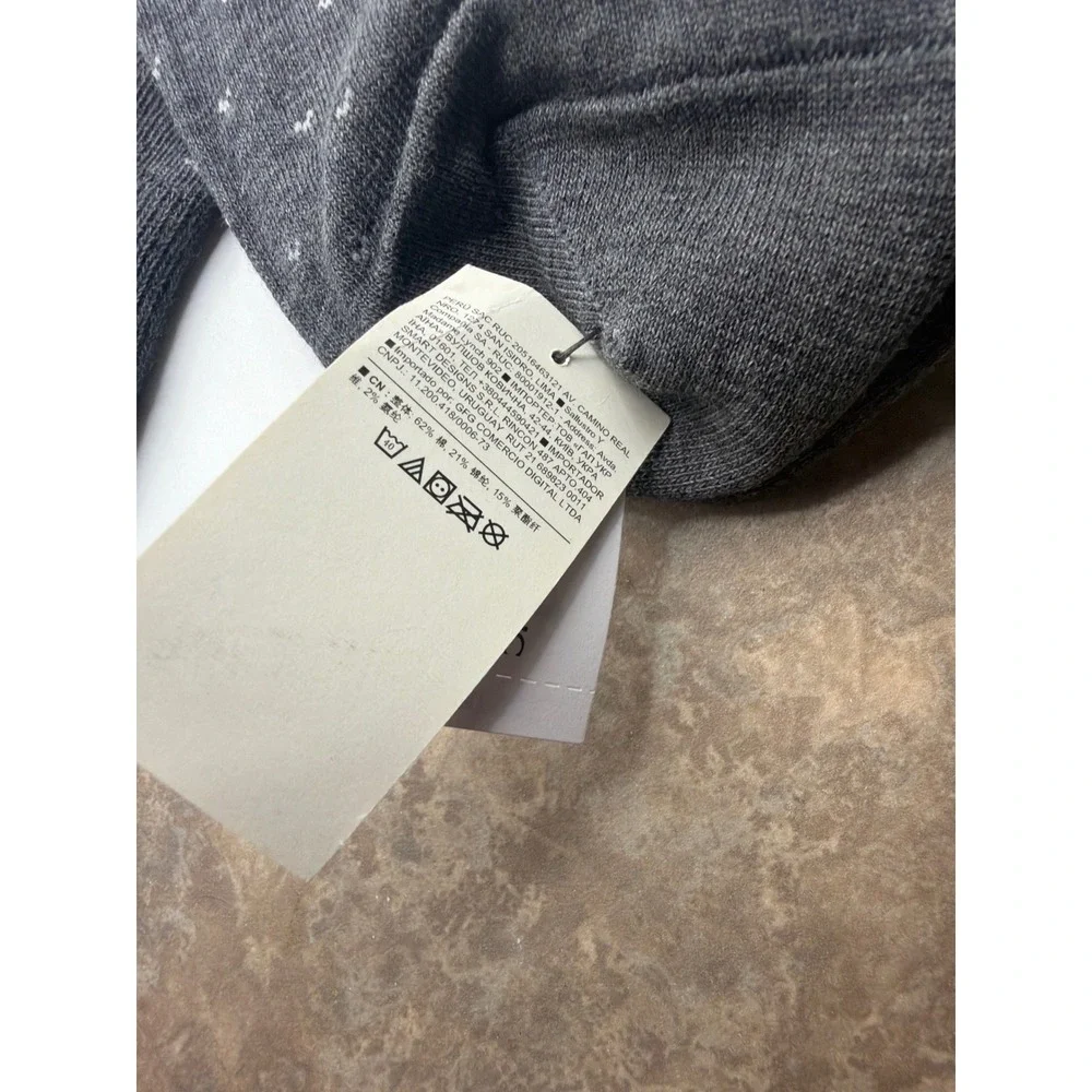Banana Republic Womens Gray Micro Dot Cotton Blend Crew Socks One Size NWT